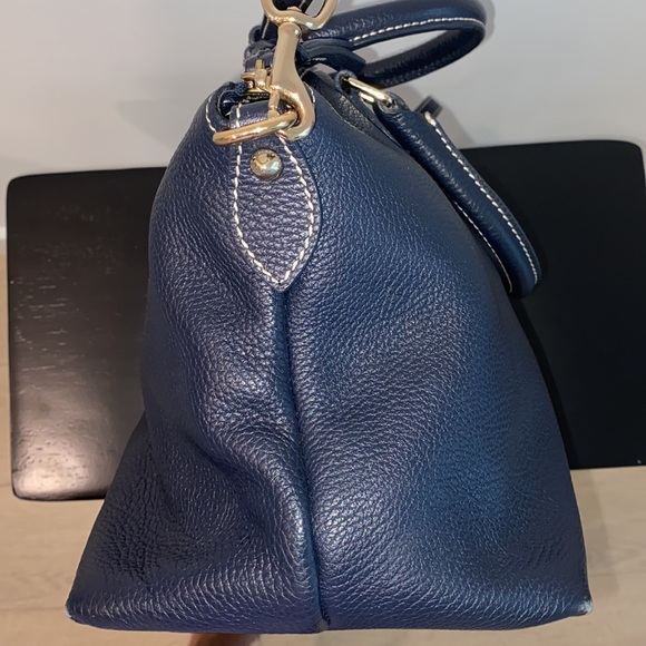 DOONEY AND BOURKE PEBBLE GRAIN NAVY SATCHEL - Picture 4 of 14